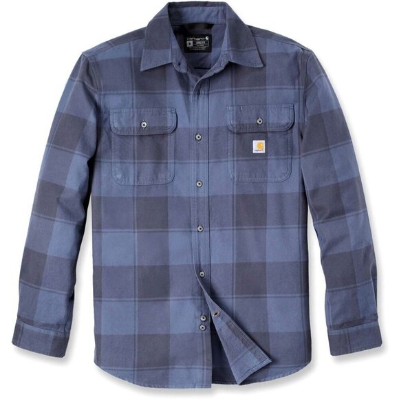 Carhartt Men's Small Long Sleeve Heavyweight Plaid Flannel Button Shirt TW4451 B - Picture 1 of 5